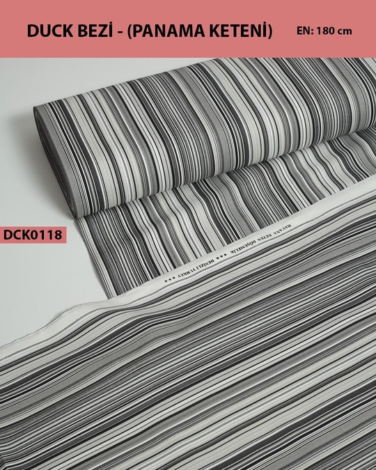 Desenli Duck Bezi (Panama Keteni) Kumaş En 180 cm-DCK0118-18DCK0118