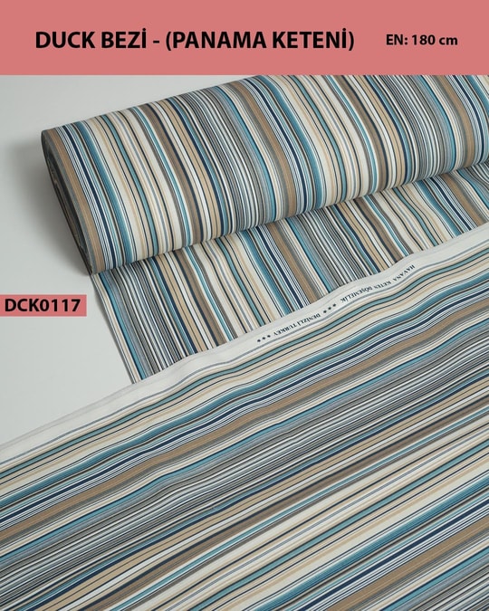 Desenli Duck Bezi (Panama Keteni) Kumaş En 180 cm-DCK0117-17DCK0117
