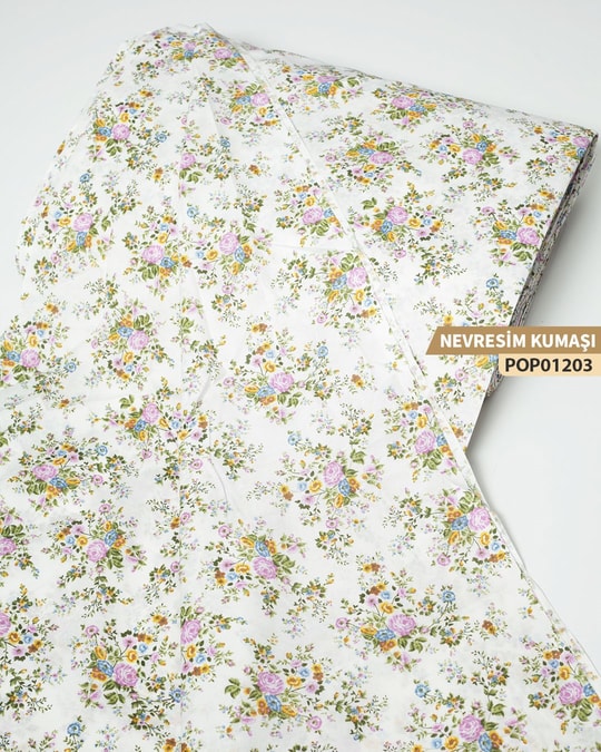 DESENLİ Poplin Nevresim Kumaşı En 240 cm-POP01203-203POP01203
