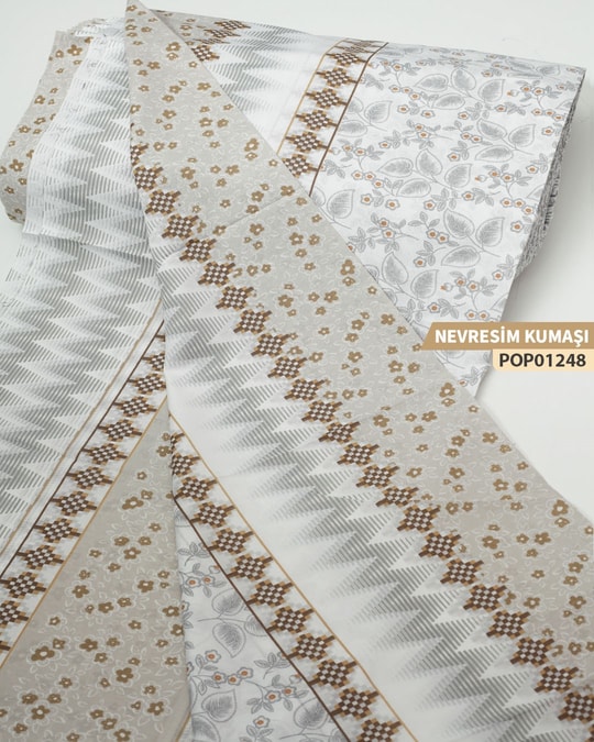 DESENLİ Poplin Nevresim Kumaşı En 240 cm-POP01248-248POP01248