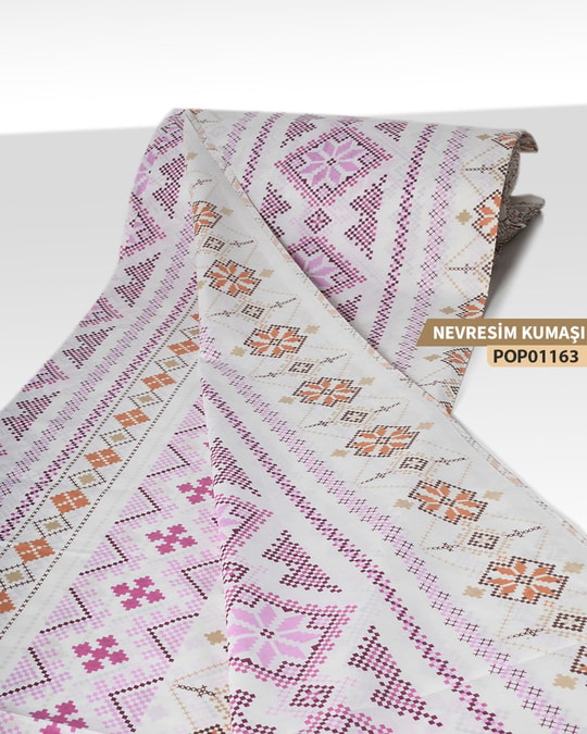 DESENLİ Poplin Nevresim Kumaşı En 240 cm-POP01163-163POP01163