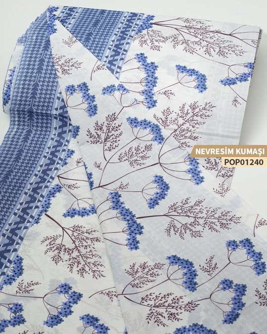 DESENLİ Poplin Nevresim Kumaşı En 240 cm-POP01240-240POP01240