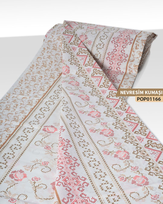 DESENLİ Poplin Nevresim Kumaşı En 240 cm-POP01166-166POP01166