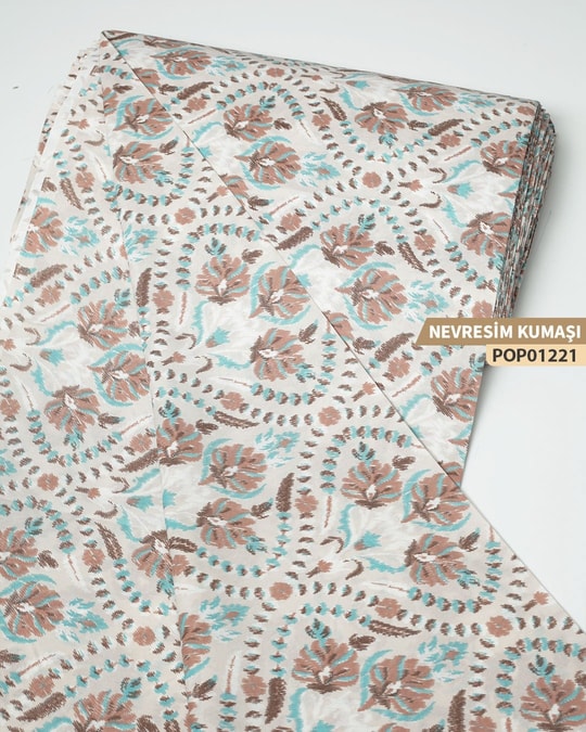 DESENLİ Poplin Nevresim Kumaşı En 240 cm-POP01221-221POP01221