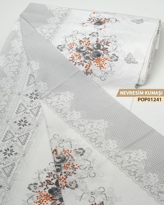 DESENLİ Poplin Nevresim Kumaşı En 240 cm-POP01241-241POP01241