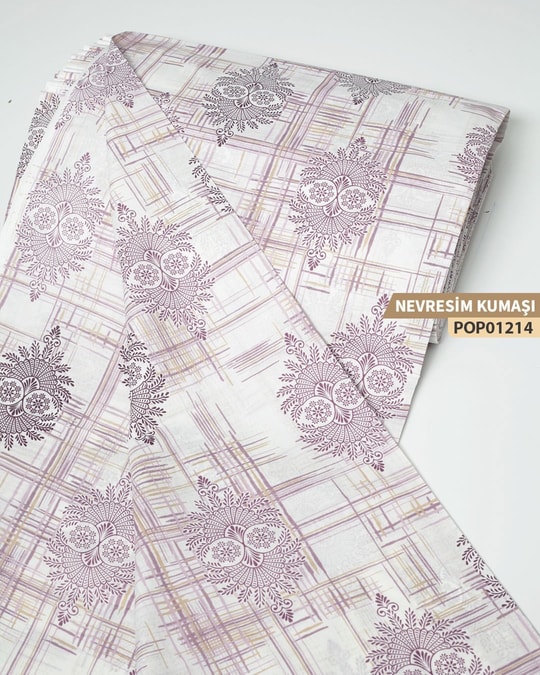 DESENLİ Poplin Nevresim Kumaşı En 240 cm-POP01214-214POP01214