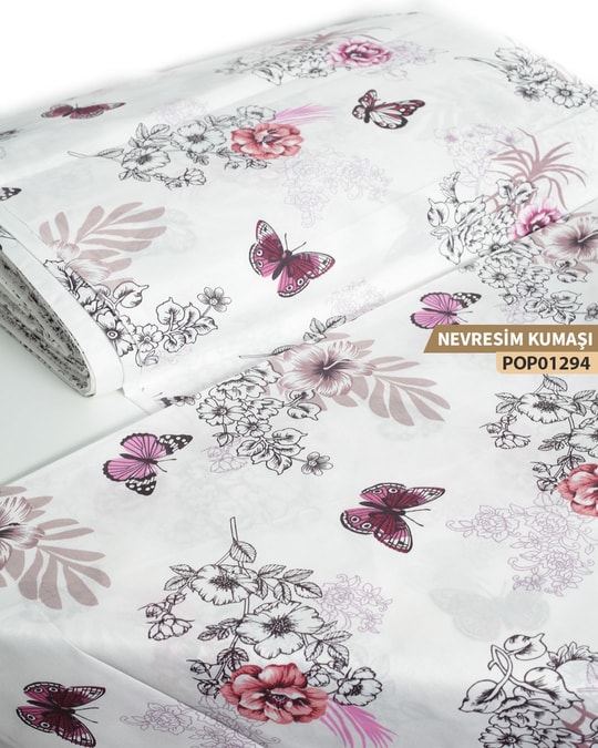 DESENLİ Poplin Nevresim Kumaşı En 240 cm-POP01294-294POP01294