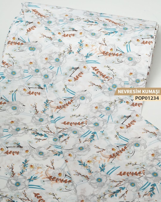 DESENLİ Poplin Nevresim Kumaşı En 240 cm-POP01234-234POP01234
