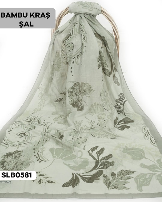 Desenli Soft Bambu Kraş Şal SLB0581-4329SLB0581