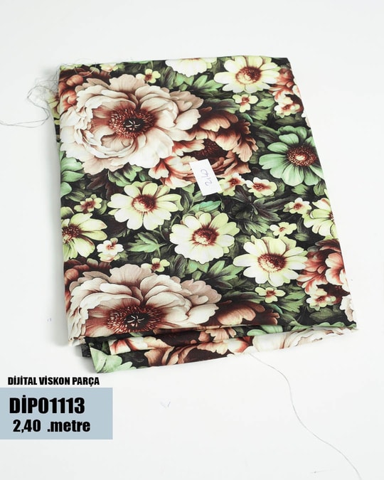 DİJİTAL Viskon Parça Kumaş DİP01113-113DİP01113
