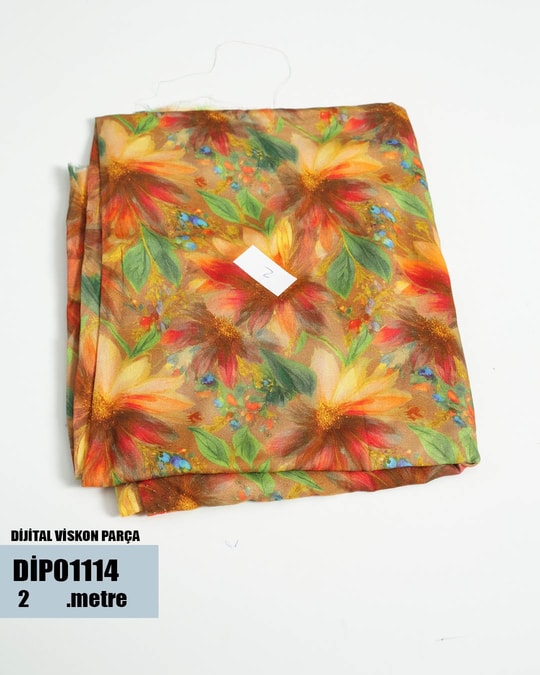 DİJİTAL Viskon Parça Kumaş DİP01114-114DİP01114