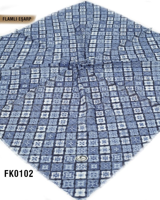 DOLCE İpek 100*100cm Flamlı Eşarp FK0102-4424FK0102