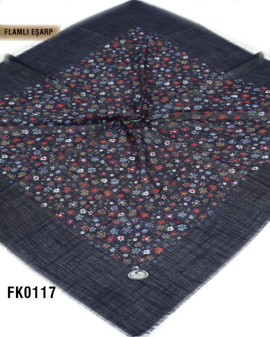 DOLCE İpek 100*100cm Flamlı Eşarp FK0117-4308FK0117