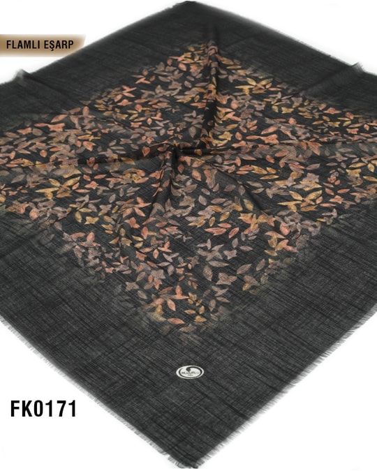 DOLCE İpek 100*100cm Flamlı Eşarp FK0171-4226FK0171