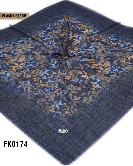 DOLCE İpek 100*100cm Flamlı Eşarp FK0174-4229FK0174