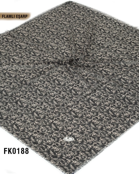 DOLCE İpek 100*100cm Flamlı Eşarp FK0188-4110FK0188