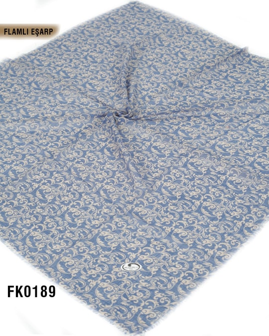 DOLCE İpek 100*100cm Flamlı Eşarp FK0189-4111FK0189
