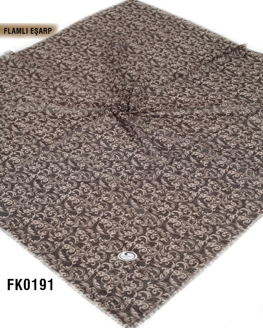 DOLCE İpek 100*100cm Flamlı Eşarp FK0191-4113FK0191