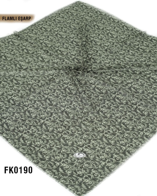 DOLCE İpek 100*100cm Flamlı Eşarp FK0190-4112FK0190