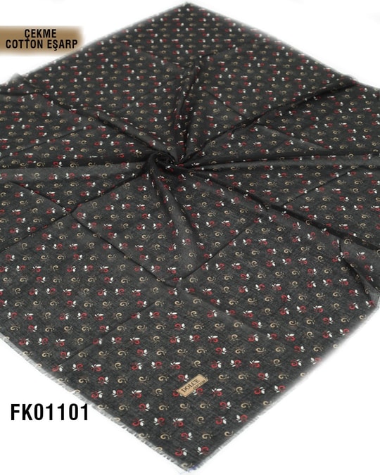 DOLCE İpek Çekme Pamuk Eşarp 100*100cm  FK01101-4124FK01101
