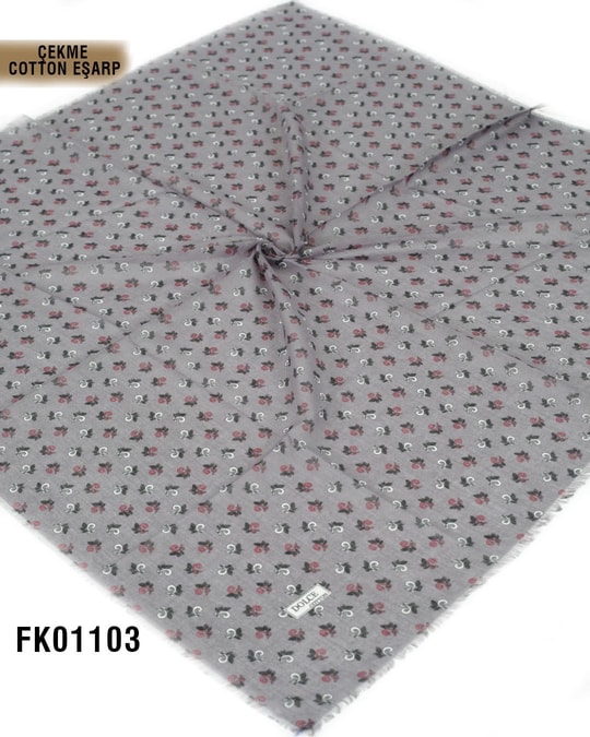 DOLCE İpek Çekme Pamuk Eşarp 100*100cm  FK01103-4126FK01103