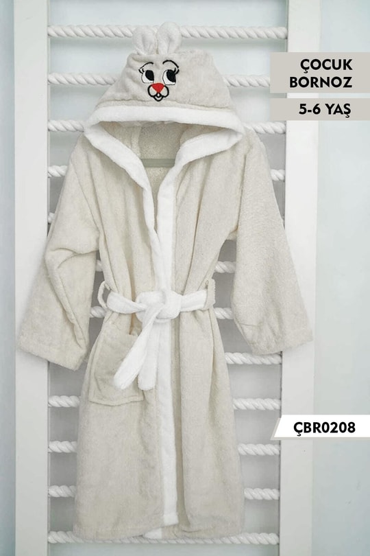Kadife Çocuk Bornoz 5-6 yaş ÇBR0208-9323ÇBR0208
