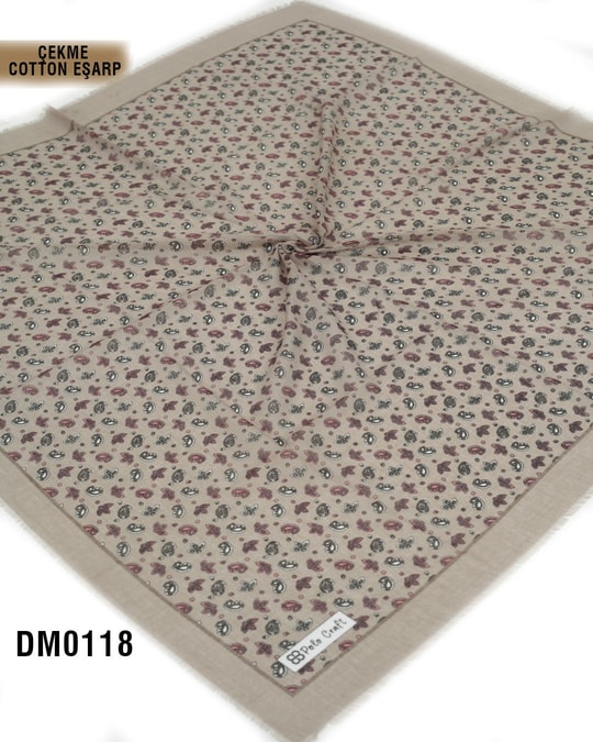 POLO CRAFT Çekme Pamuk Eşarp 100*100cm  DM0118-2404DM0118