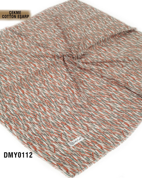 POLO CRAFT Çekme Pamuk Eşarp 100*100cm  DMY0112-3112DMY0112