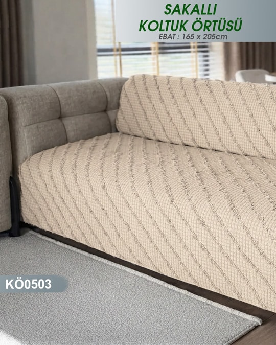 Sakallı KOLTUK Örtüsü Ebat= 165cm*205cm-KÖ0503KÖ0503