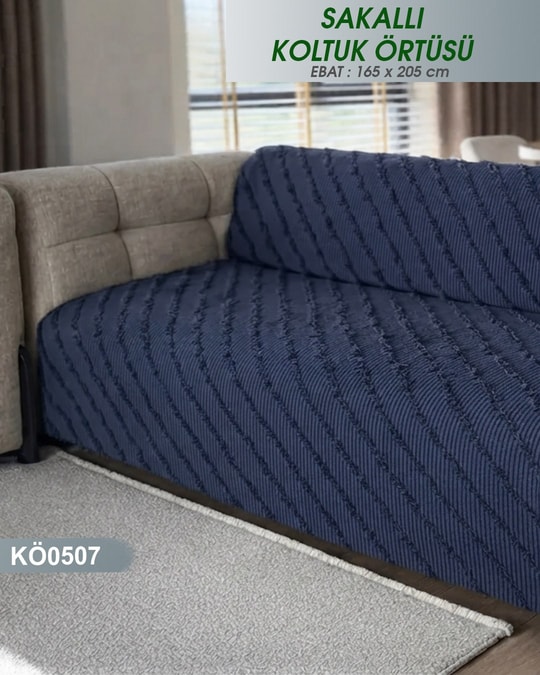 Sakallı KOLTUK Örtüsü Ebat= 165cm*205cm-KÖ0507KÖ0507
