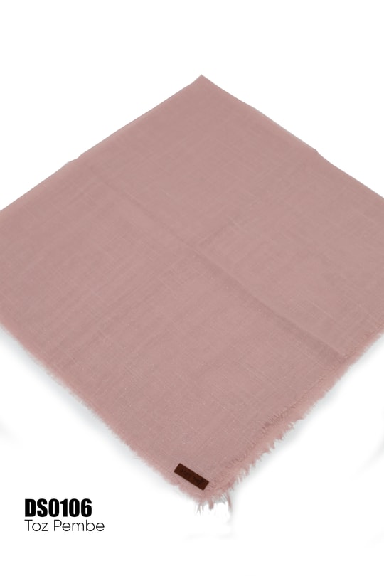 Soft İpek Düz Renk Simli Flamlı Eşarp DS0106-6434DS0106-6434