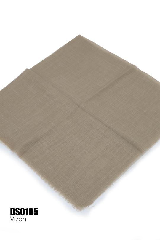 Soft İpek Düz Renk Simli Flamlı Eşarp DS0105-6433DS0105-6433