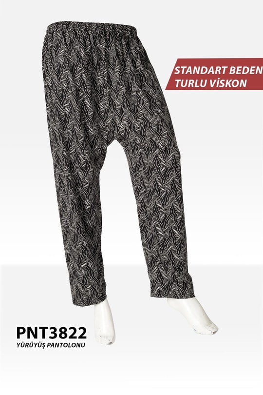 Standart Beden Turlu Viskon Yürüyüş Pantolonu PNT3822-22PNT3822