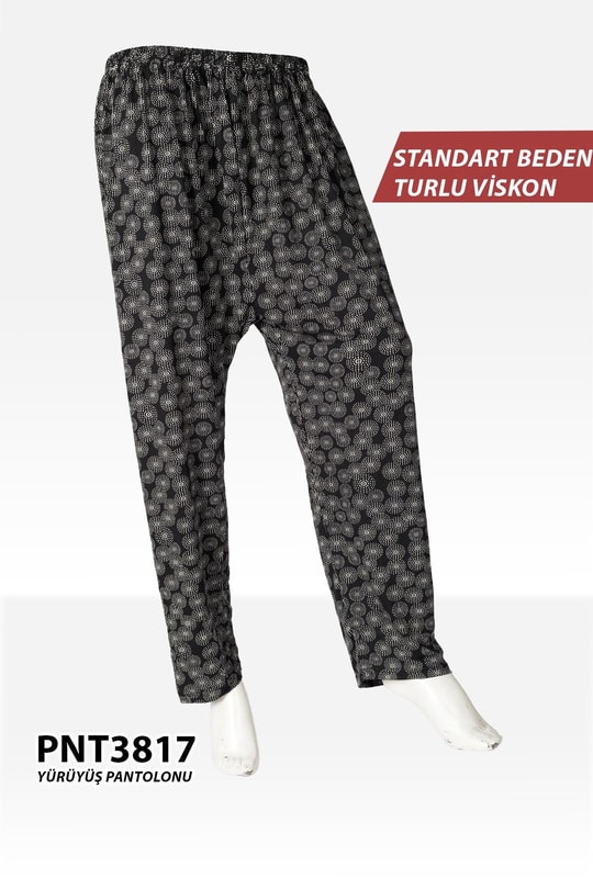 Standart Beden Turlu Viskon Yürüyüş Pantolonu PNT3817-17PNT3817