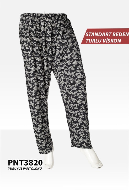 Standart Beden Turlu Viskon Yürüyüş Pantolonu PNT3820-20PNT3820