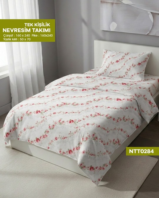 TEK KİŞİLİK RANFORCE NEVRESİM TAKIMI NTT0284-32208NTT0284