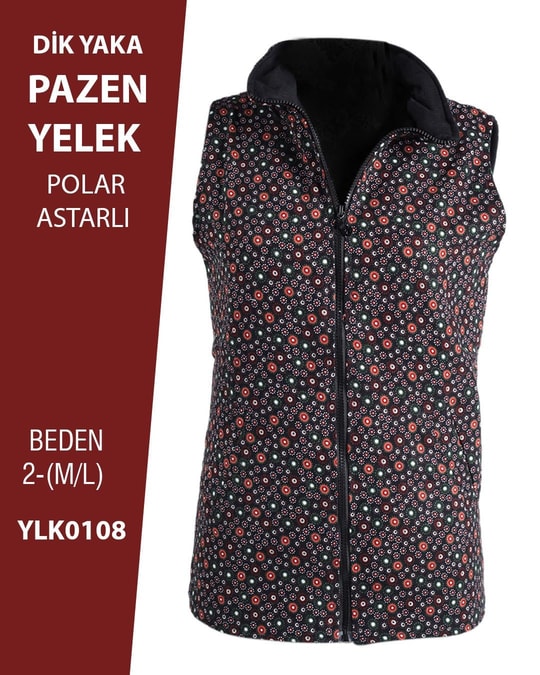 VİEMOR OTANTİK DİK YAKA PAZEN YELEK  M/L-2YLK0108