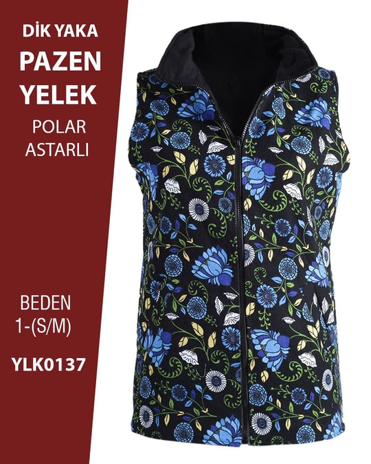 VİEMOR OTANTİK DİK YAKA PAZEN YELEK  S/M-1YLK0137