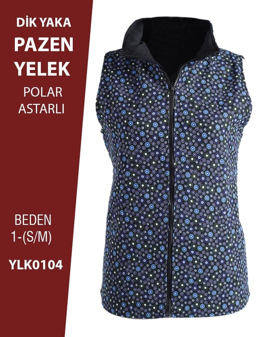 VİEMOR OTANTİK DİK YAKA PAZEN YELEK  S/M-1YLK0104