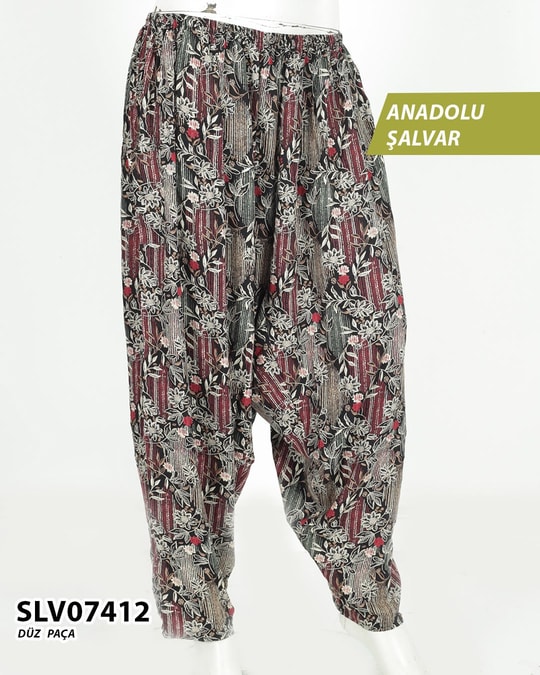 Viskon Düz Paça Anadolu Şalvar (cepli) SLV07412-1217SLV07412