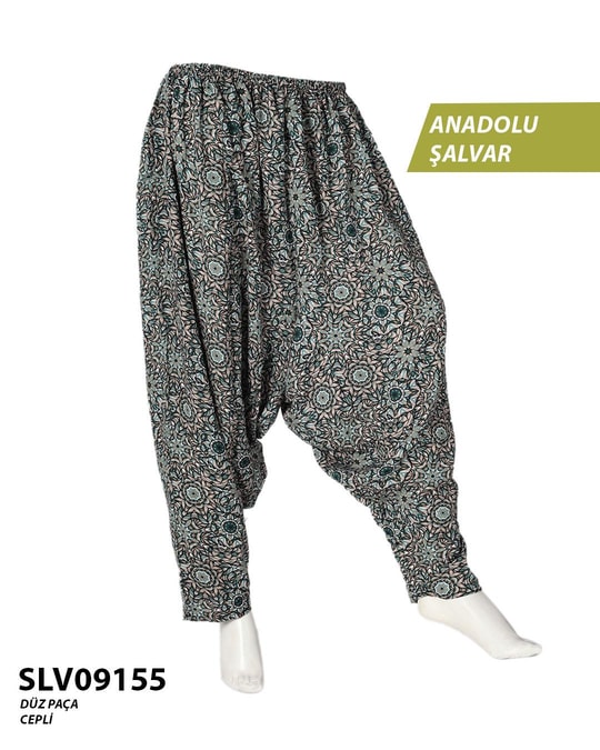 Viskon Düz Palça Anadolu Şalvar (Cepli) SLV09155-21607SLV09155