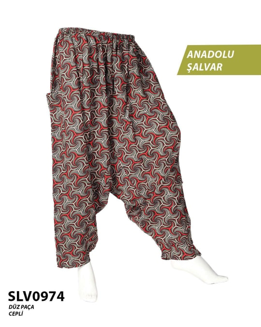 Viskon Düz Palça Anadolu Şalvar (Cepli) SLV0974-12710SLV0974