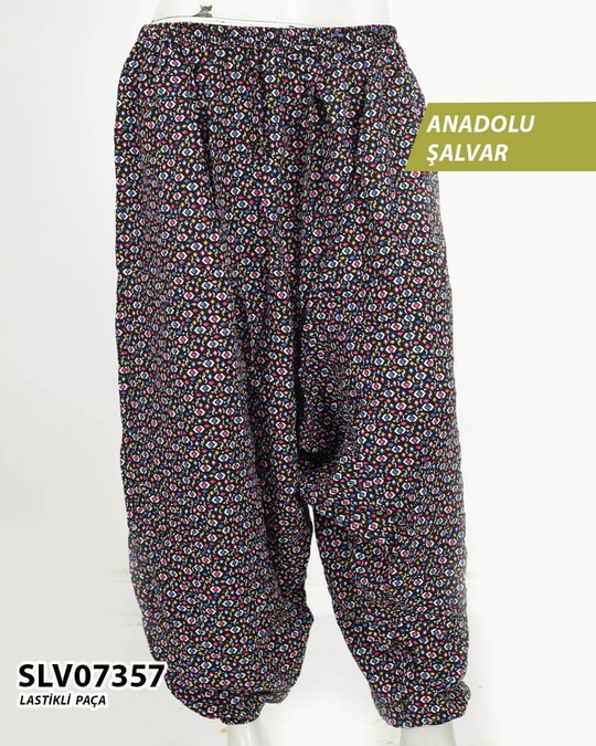 Viskon Lastik Paça Anadolu Şalvar  SLV07357-1006SLV07357