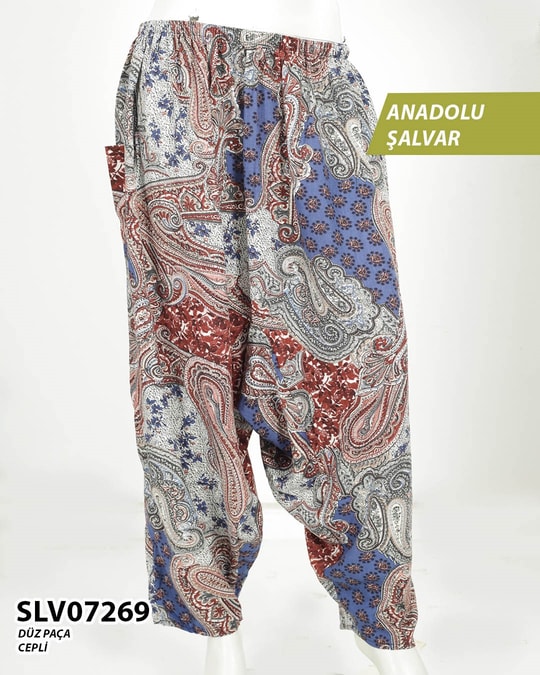 Viskon Lastik Palça Anadolu Şalvar (Cepli) SLV07269-14505SLV07269