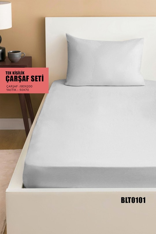 YASTIKLI Çift Kişilik Penye Çarşaf Seti 180x200cm BLT0101-30602BLT0101
