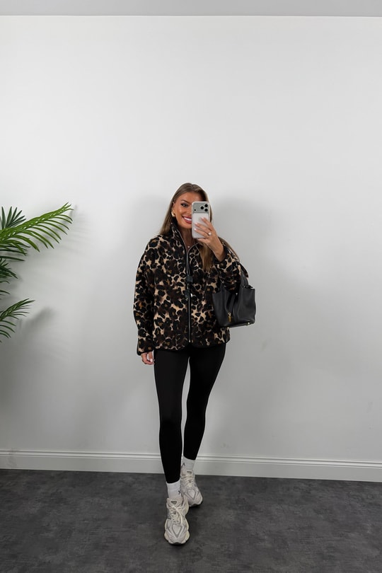 Oysh Model Polar Ceket Leopar