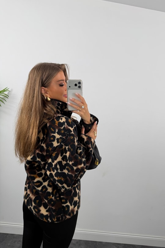 Oysh Model Polar Ceket Leopar