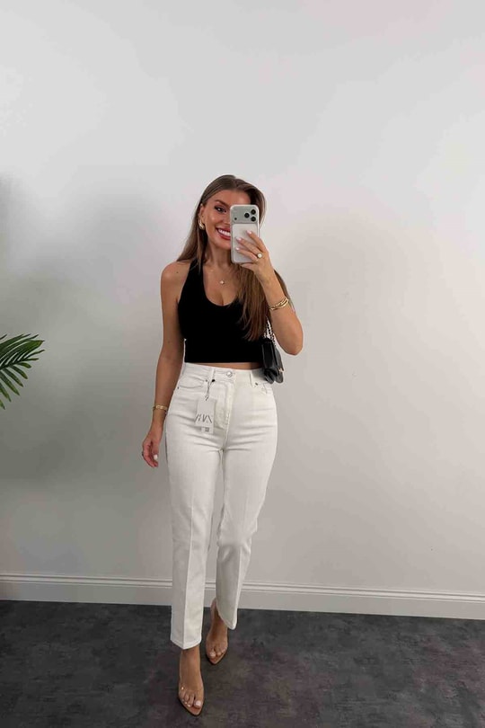 Premium Seri Kalem Paça Ütülü BF Jean Beyaz  