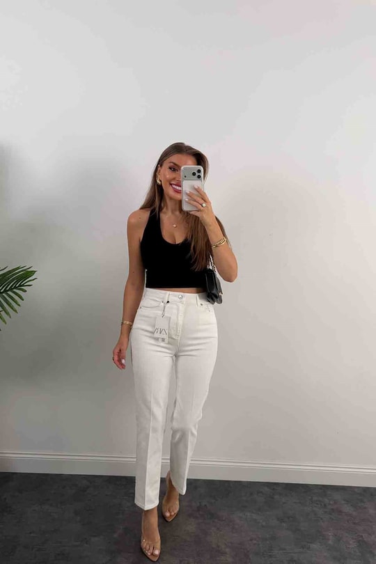 Premium Seri Kalem Paça Ütülü BF Jean Beyaz  