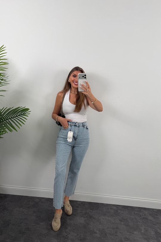 Yanı Zımbalı Premium Bf Jean 1006 Mavi